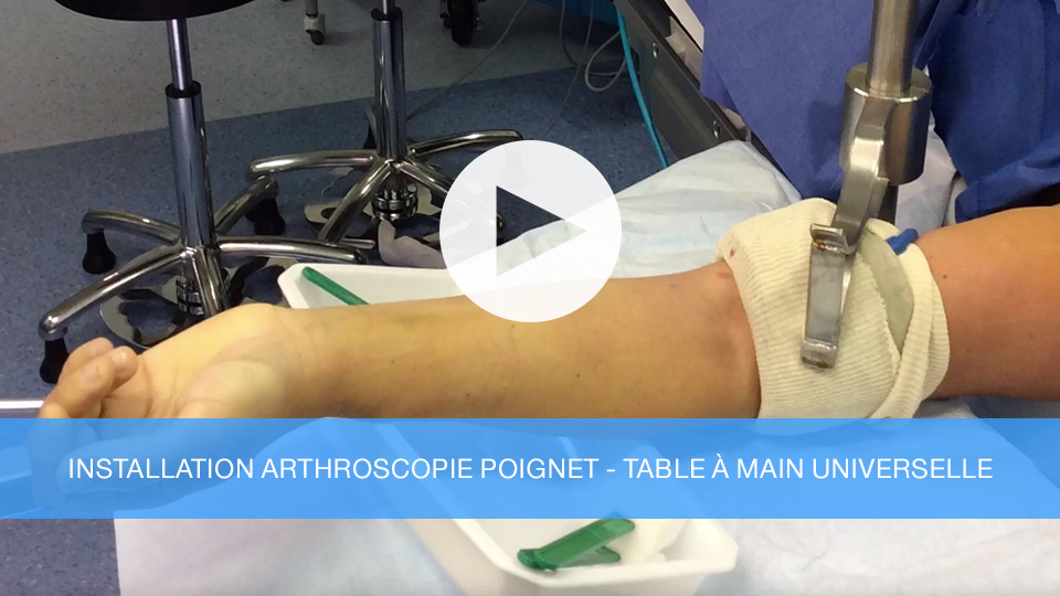 vidéo : Installation arthroscopie poignet - Table à main universelle